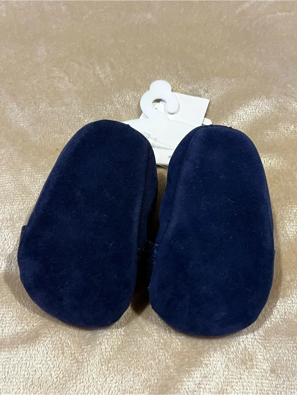 Rising Star Baby Glitter Bow Crib Shoes 3-6 Months